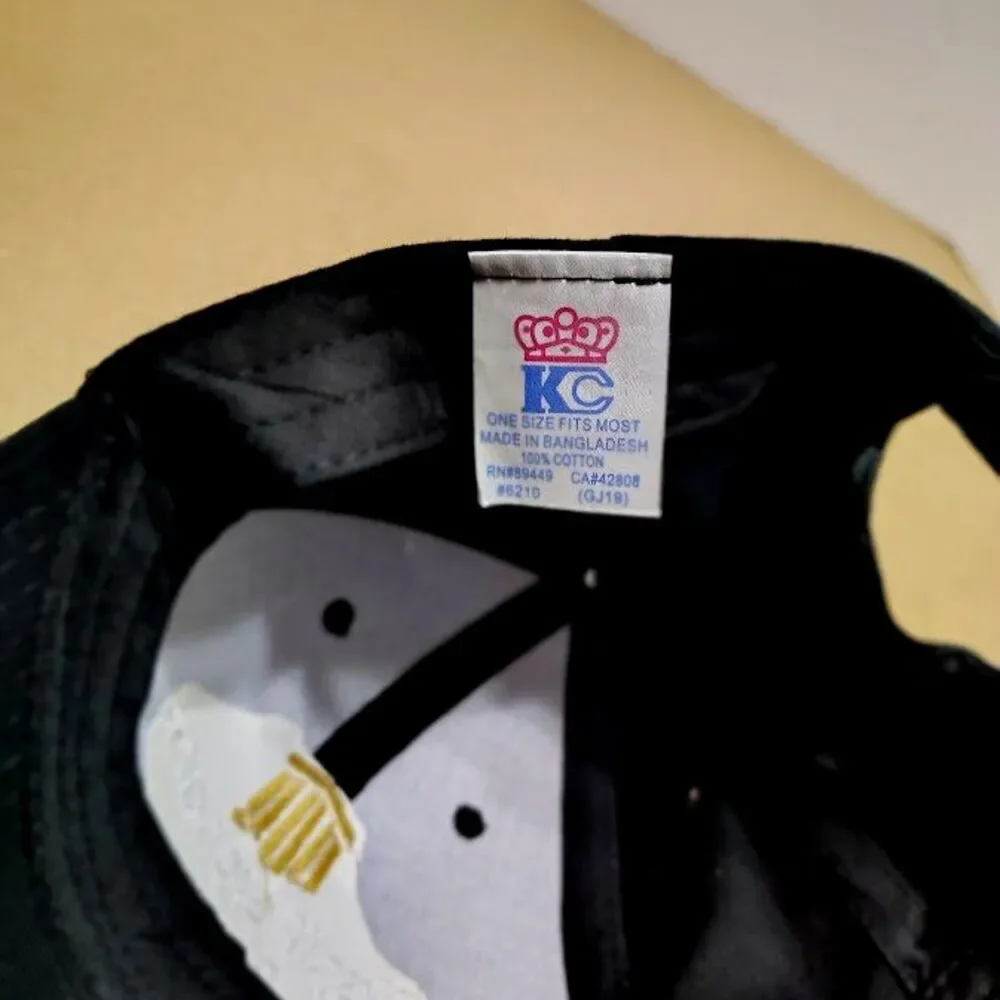 First Merchant Bank Black Baseball Cap Embroidered Logo Adjustable KC Cotton
